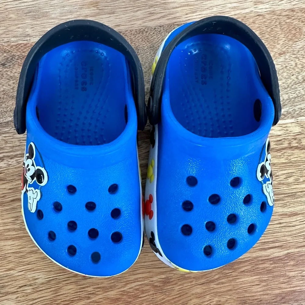 Crocs Mickey Mouse Disney Blue C4 Toddler Baby Shoes‎